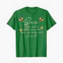 Women Cute Bee Graphic Tee Shirts Short Sleeve Inspirational Funny Letter Print Summer Loose Tee Tops (2XL)