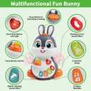 Baby Musical Bunny Toy Dancing Crawling Tummy Time Toys, Light Up Infant Toys 0-3-6 6-12 12-18 Months Birthday Gifts for 1 Year Old Boy Girl Learning Baby Basket Stuffers