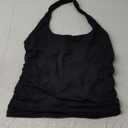 SUUKSESS Women Halter Tank Tops Double Lined Backless Y2K Trendy Going Out Tops (S, Black)