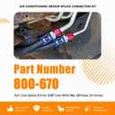 800-670 A/C Line Splice Kit for 5/8 Line With No.10 Hose 24 Inches, Air Conditioning Repair Splice Connector Kit, Universal Fit for 5/8" Line to Hose Repair