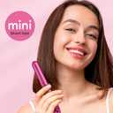 Terviiix Mini Flat Iron for Bangs Short Hair Edges, 1/2 Inch Small Ceramic Hair Straightener and Curler 2-in-1, Travel Flat Iron with Dual Voltage, 430F Fast Heat, Pouch - Pink