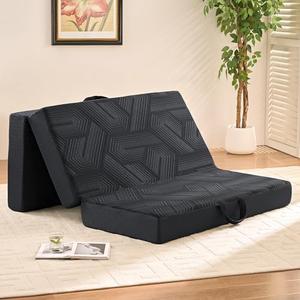 Housiney Memory Foam Mattress-Twin Size 6 Inch Portable Memory Foam Mattress, with Washable Cover, Handles, and Non-Slip Bottom, Suitable for Yoga, Guest Rooms, RV, Camping, and Travel, 75"x 38" x 6"