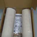 Tall Lamp Shades Set of 2, 10" Top X 10" Bottom X 13" High Large Drum Lampshades for Table Lamps Floor Lamp, Beige Line Fabric Lamp Shades, Easy Assembly Replacement Lampshades