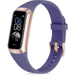 Fitness Tracker with Step Counter/Calories/Stopwatch, Activity Tracker, Health Tracker with Heart Rate Monitor, Sleep Tracker,1.10''AMOLED Touch Color Screen, Pedometer Watch for Women Men