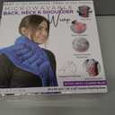 Purple Moon Collection - Wearable Heating Pad with Straps - Extra Large, Blue - Microwavable Heat Pack for Back, Neck, Shoulders Pain Relief - Moist Hot/Cold Therapy Body Wrap for Menstrual Cramps