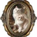 Oval Vintage Picture Frame, 4x6 Gold Oval Antique Frame, Vintage Picture Frame Tabletop and Wall Mount Antique Frame, Picture Small Frames Classic Wall Art Valentine Decorations, Bronze Gold