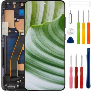 [with Frame] SWARK New TFT Digital Display Compatible with Galaxy S20 5G SM-G981 SM-G981F SM-G981U1 LCD Touch Screen Display with Upgraded Repair Tools Kit-NO Fingerprint Function