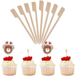 Bamboo Cupcake Topper Sticks - 3.5 Inch (220 Pack) Toothpicks For Appetizers – Cake Topper Sticks, Cocktail Skewers, Bamboo Picks