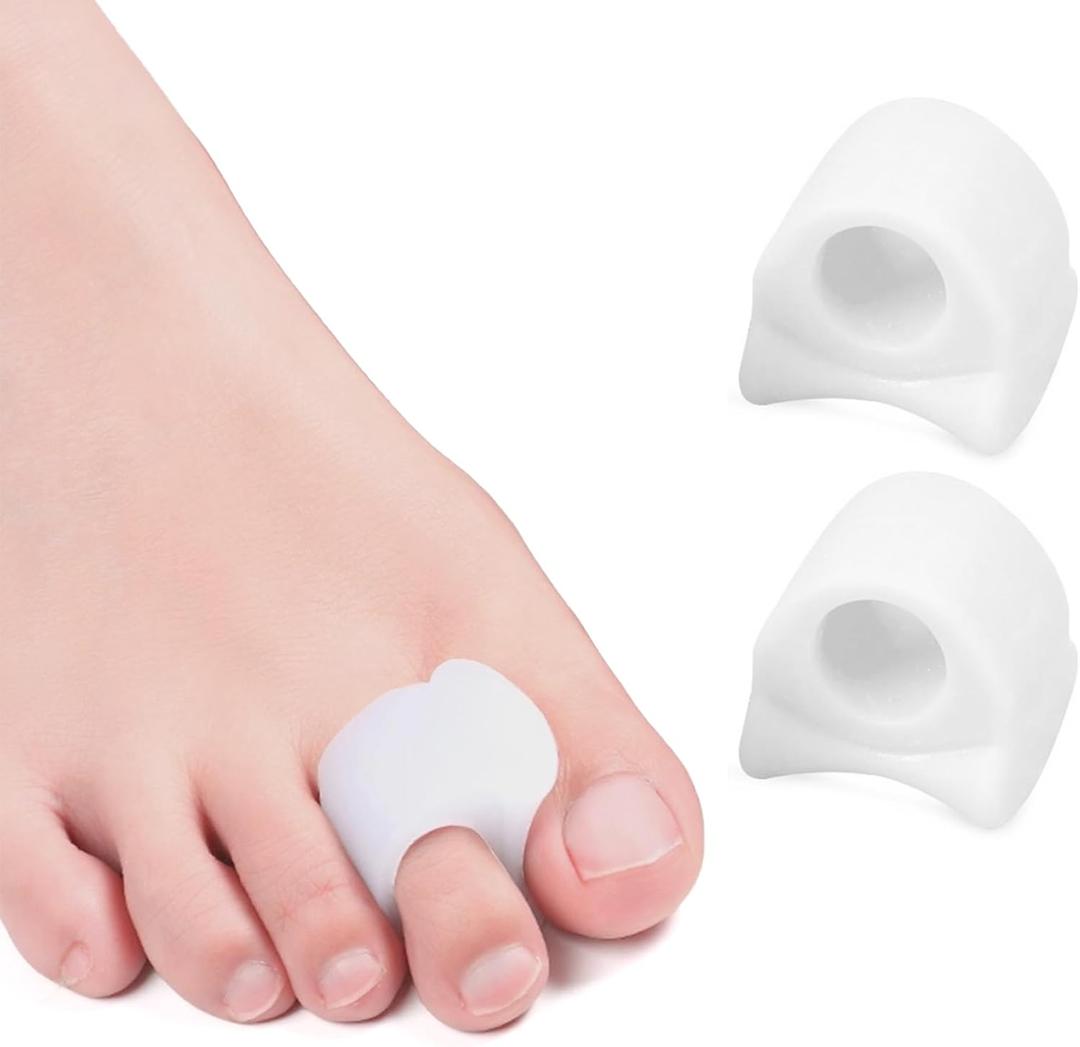 Pinky Toe Separators 12-Pack - Gel Toe Spacers for Overlapping Toes, Small Toe Corrector for Women and Men, Preventing Rubbing & Relieve Pressure