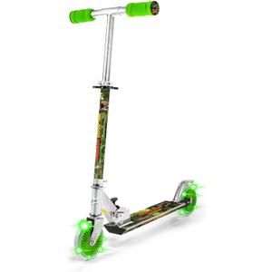 Ozbozz Dinosaur Scooter with 2 Light Up Wheels. Adjustable Handlebar Height 28.5" - 32.5"