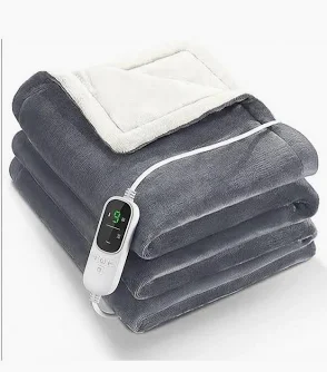 Grey And White Heated Wearable Blanket One Size