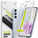Ringke Easy Slide Tempered Glass [Super Easy to Install] Compatible with Samsung Galaxy A35 Screen Protector 5G, Case Friendly Shatterproof Premium 9H Hardness - 2 Pack