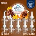 Glade PlugIns Refills Air Freshener, Scented and Essential Oils for Home and Bathroom, Cashmere Woods, 6.7 Fl Oz, 10 Count