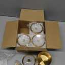 Sibba 4 Pack 10oz Gold Sugar Bowl with Lid And Spoon, Gold Sugar Container Stainless Steel Sugars Creamer Container Durable Round Jar for Coffee Bar Kitchen Accessories for Sugars Salt Coffee Bean