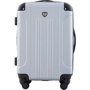 Travelers Club Chicago Hardside Expandable Spinner Luggage, Silver, 20" Carry-On