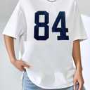 YeonYoonA Women Oversized Casual T-Shirts Crewneck Summer Tops Casual Loose Basic Tee Shirts 2024 Trendy Clothes (White, S)