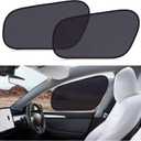 ZATOOTO Car Window Shades for Tesla Model Y Front Window, Car Shades for Driver Semi-Transparent Cling Side Window Sun Blocker for Optimal Sun Protection and Improved Privacy