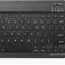 Bluetooth Keyboard and Mouse Combo Rechargeable Portable Wireless Keyboard Mouse Set for Apple iPad iPhone iOS 13 and Above Samsung Tablet Phone Smartphone Android Windows (10 inch Black)