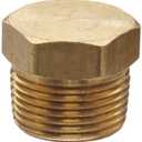 Anderson Metals - 06121-12 Brass Pipe Fitting, Cored Hex Head Plug, 3/4" Male Pipe