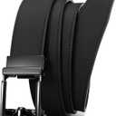 CHAOREN Leather Ratchet Belt Men - Mens Belts Casual Accessories for Every Occasion (35mm) (32" to 38" Waist Adjustable, Black)