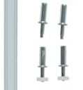 National Hardware N343-723 Complete Double Bifold Door Hardware Set 48 in White Surface Mount for 7/8 in to 1-3/8 in Thick Doors Indoor Use Four-Way Adjustable Easy Installation
