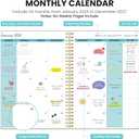 2 x Monthly Planner 2026-2027, 2 Year Months Calendar Planner 2026-2027, Runs from January 2026 - December 2027, 7" x 10", 24 Months, Perfect for School Office Home Planning - Green