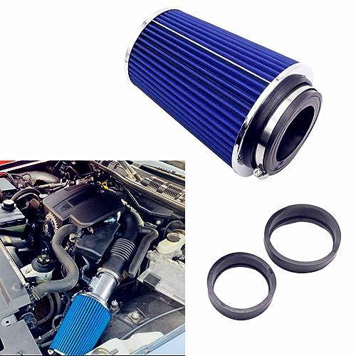 AutoKoop 3In Inlet Air Filter Cone, 76mm High Performance Cold Air Intake Filter, Blue