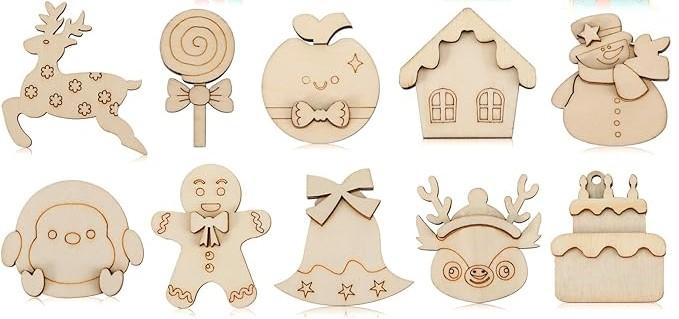 QINGQIU Christmas Wooden Magnet Toys, Pack Of 2