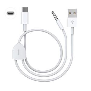 USB C to 3.5mm Audio Aux Jack Cable with Charging Cord Compatible with iPhone 15Pro 15, Samsung Galaxy S20/S20 and Other Phone/Tablet with Type C Port, Works with Car Stereo, Speaker, Headphone