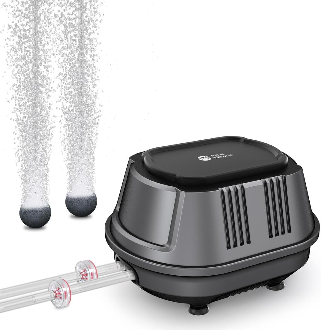 AquaMiracle Aquarium Air Pump Super Quiet Fish Tank Air Pump, 3W/6W/10W 125GPH/190GPH/317GPH Aquarium Bubbler Hydroponics Air Pump Oxygen Pump Pond Aerator