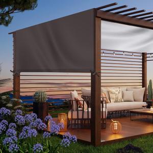 Universal Pergola Replacement Canopy Outdoor Canopy Shade Cover Waterproof Shade Top Cover for Outdoor Patio Porch Backyard(14 x 10 ft,Coffee)