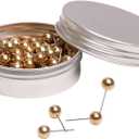 Tupalizy 100PCS 1/4 Inch Small Round Head Map Tacks Pins for Home Office Bulletin Cork Board Use and DIY Craft Project 