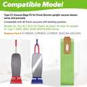 25 Pack Vacuum Bags Replacement (Green), Fit for Oreck Type CC XL XL2 XL7 XL21 Upright Vacuum Cleaners, Oreck XL Vacuum Bags, Compatible with All Oreck XL Upright Vacuums Systems Part CCPK8, CCPK8DW