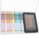 Mr. Pen- Retractable Gel Pens, 12 Pack, Colorful Ink Gel Pens with Case and 12 Refills, Gel Pens Fine Point 0.5mm, Retractable Pens, Cute Pens, Aesthetic Pens for Journaling Fine Tip Pens