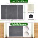 Stone Dish Drying Mat for Kitchen Counter, Foldable Diatomaceous Earth Large Dry Mats Grey 24"16"