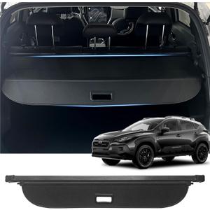 Retractable Cargo Cover for 2026 2025 2024 Subaru Crosstrek, Rear Trunk Cover Compatible with Subaru Crosstrek 2024-2026 Security Shielding Shade No Gap Car Accessory Black, Carbon Fiber
