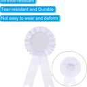 PATIKIL Blank Award Ribbon, 6 Pcs Rosette Ribbon Honorable Prize Recognition Ribbon for DIY, Party, Wedding, Competition, Sport, White