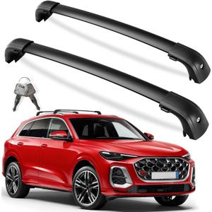 KINGGERI 220lb Lockable Roof Rack Cross Bars Compatible with Audi Q5 2018 2019 2020 2021 2022 2023 2024 2025 2026 with Flush Side Rails, Heavy Duty Aluminum Roof Rails Crossbars Luggage Accessories