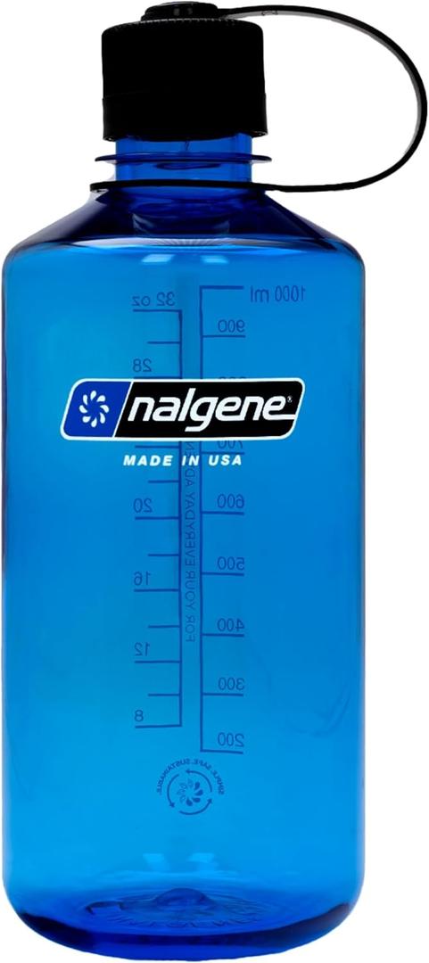 Nalgene Sustain Tritan BPA-Free Water Bottle Made with Material Derived from 50% Plastic Waste (using ISCC certified mass balance), 32 OZ, Narrow Mouth, Slate Blue