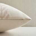 Farmhouse Leaves Lumbar Pillow Covers Set of 2, 12x20in Mixed Brown