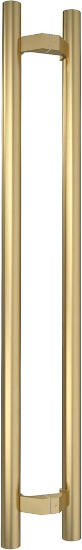 TOGU TG-6023 18-Inch Commercial Offset Push Pull Door Handle, Long Heavy-Duty Ladder Pull, 304 Stainless Steel for Barn, Glass, Shower, Interior & Exterior Doors, Satin Gold Finish