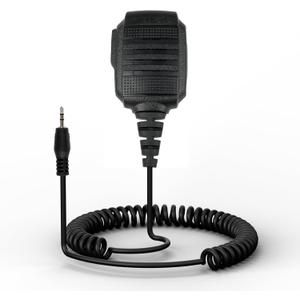 Retevis RB48 RB48Plus RB48Pro Walkie Talkie Speaker Mic,IP54 Waterproof Shoulder Mic, 1 Pin 2.5mm Handheld Speaker Microphone with PTT(1 Pack)