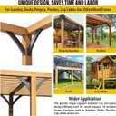AECXM Heavy Duty 2''x4'' (Actual: 1.5''x3.2'') Arc 45 Angle Support Brackets, for gazebos, Decks, porches, Log Cabins and Other Wood Frame Degree Angle Pergola (4-Bracket)