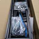 Corner Bookshelf with LED Light Strips & 4 Fabric Drawers, 5-Tier Convertible Corner Shelf with Display Shelf, Large Wood Industrial Bookcase for Living Room, Bedroom, Home Office, Black