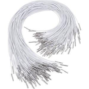 TEHAUX Elastic Rope Mask Rope 100 Pcs White Polypropylene Elastic Cord for DIY Mask Straps Hat Straps for Wind Fixing Bands for Crafts Lightweight Durable Hat Fasteners