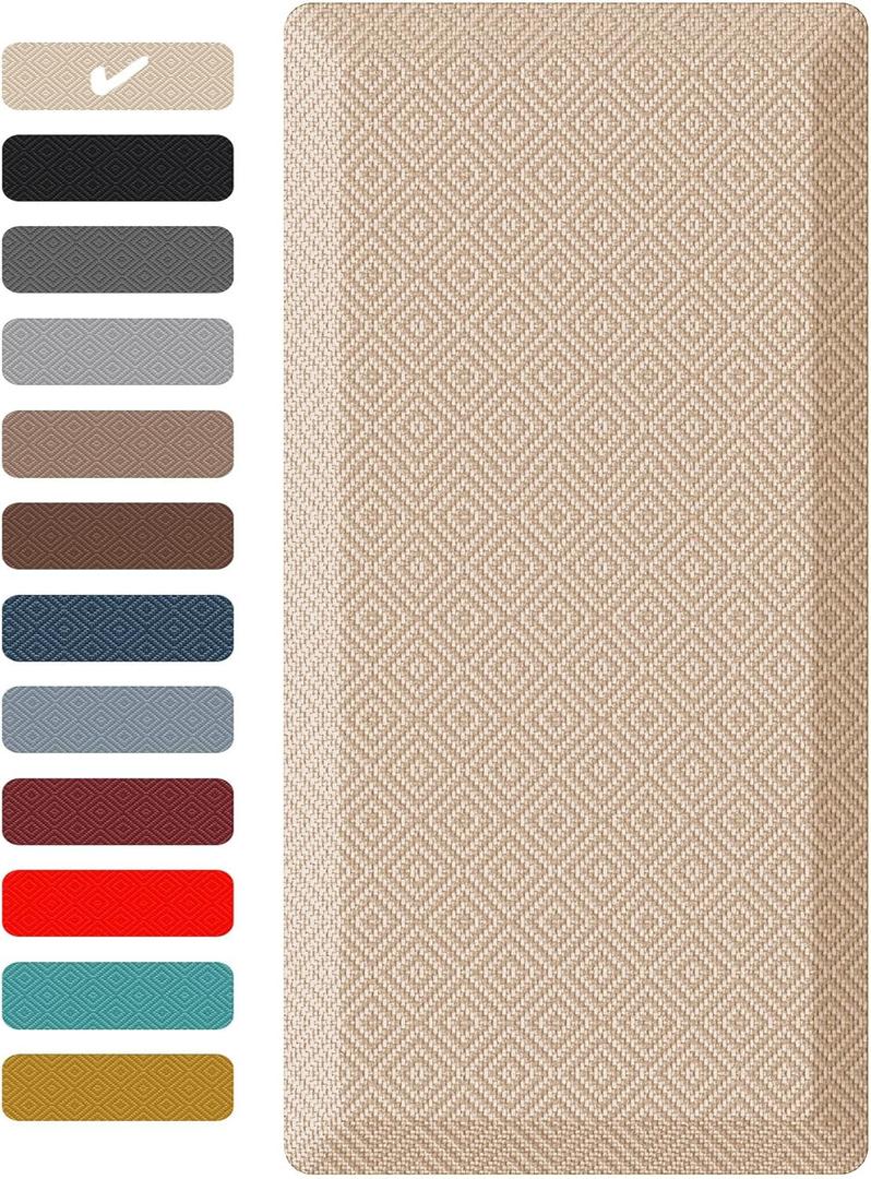 Ophanie Grey Kitchen Mat 17x24, Anti Fatigue Standing Mat 3/4 Inch Thick, Non Slip Waterproof Cushioned Ergonomic Rug for Office Sink