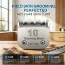 10# 1.5mm and 7FC 3.2mm Clipper Blades Pet Grooming Clipper Replacement Blades Detachable Blade Compatible with andis/wahl/Oster Dog Clippers