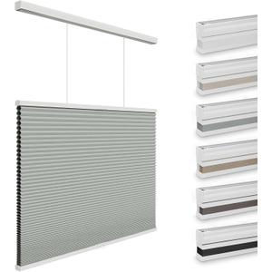 Changshade Blackout Top Down Bottom Up Cellular Shades, Cordless Honeycomb Blinds for Bedroom, Nursery & Bathroom, Total Privacy, 29" W × 72" H,Gray