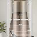 Extra Tall Cate Gate for Doorway: Pressure Mount 74.8"-90.5" Tall Cat Gate for Pets in Extra 30.3"-47.2" Width No Wall Drilling No Toddler for Indoor Stairs Hallway Room Safety Barrier
