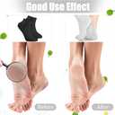 Janmercy 3 Pairs Aloe Socks Moisturizing Spa Infused Gel Sleeping Fuzzy Dry Feet Non Slip Lotion Socks for Women Men Repairing Softening Dry Cracked(Black, Dark Gray, Light Gray)